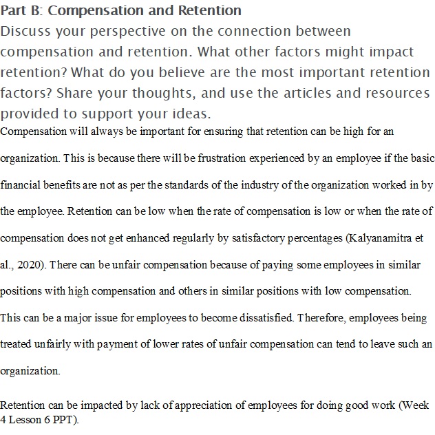 Week 4 Part B Compensation and Retention